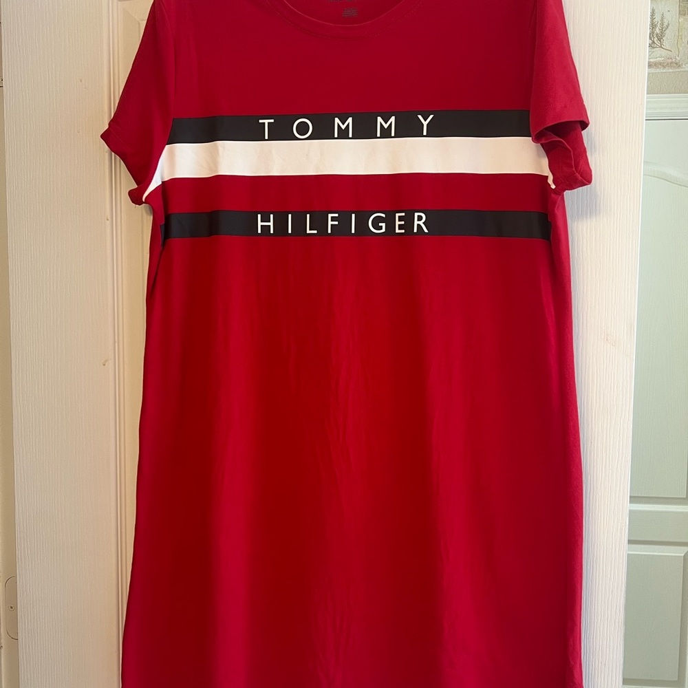 Tommy Hilfiger Red Dress with Stripes